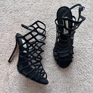 Women's Sexy Caged Black Heels Steve Madden (Size 5)